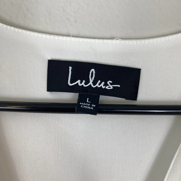 Lulu's Wondrous Water Lilies White Maxi Dress Size Large - Picture 8 of 14